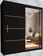 VISION Wardrobe - Modern Sliding Door Wardrobe With Hanging Rail For Bedroom by ZIUSA - Image 2