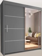 VISION Wardrobe - Modern Sliding Door Wardrobe With Hanging Rail For Bedroom by ZIUSA - Image 5