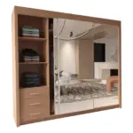 CHICAGO Wardrobe - Modern Sliding Door Wardrobe With Hanging Rail For Bedroom by ZIUSA - Image 3