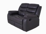 ZIUSA ROMA SOFA-3, 2 Seater & Corner,Black and Grey Leather Recliner Sofa - Image 5