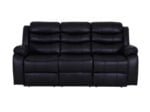 ZIUSA ROMA SOFA-3, 2 Seater & Corner,Black and Grey Leather Recliner Sofa - Image 4