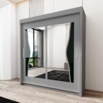 Wardrobe - Modern Sliding Door Wardrobe With Hanging Rail For Bedroom - BATUMI - Image 3