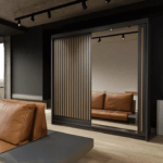 BERG Wardrobe - Modern Sliding Door Wardrobe With Hanging Rail For Bedroom by ZIUSA