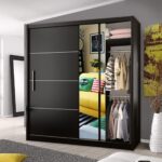 Wardrobe - Modern Sliding Door Wardrobe With Hanging Rail For Bedroom - Indiana