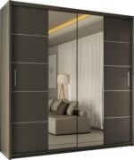 WINNIPEG Wardrobe - Modern Sliding Door Wardrobe With Hanging Rail For Bedroom by ZIUSA - Image 7