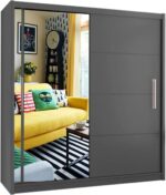 Wardrobe - Modern Sliding Door Wardrobe With Hanging Rail For Bedroom - Indiana - Image 4