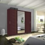 Wardrobe - Modern 3 Door Stylish Sliding Mirror Wardrobe with Drawers and Hanging Rail - Ibaraki - Image 19
