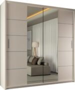 WINNIPEG Wardrobe - Modern Sliding Door Wardrobe With Hanging Rail For Bedroom by ZIUSA - Image 17