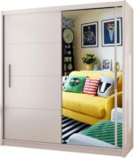 Wardrobe - Modern Sliding Door Wardrobe With Hanging Rail For Bedroom - Indiana - Image 7