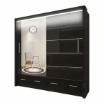 SYCILIA Wardrobe - High Gloss Sliding Door Mirrored Bedroom Wardrobe by ZIUSA - Image 2