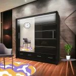 SYCILIA Wardrobe - High Gloss Sliding Door Mirrored Bedroom Wardrobe by ZIUSA - Image 3