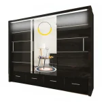 SYCILIA Wardrobe - High Gloss Sliding Door Mirrored Bedroom Wardrobe by ZIUSA - Image 4