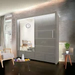 SYCILIA Wardrobe - High Gloss Sliding Door Mirrored Bedroom Wardrobe by ZIUSA - Image 7